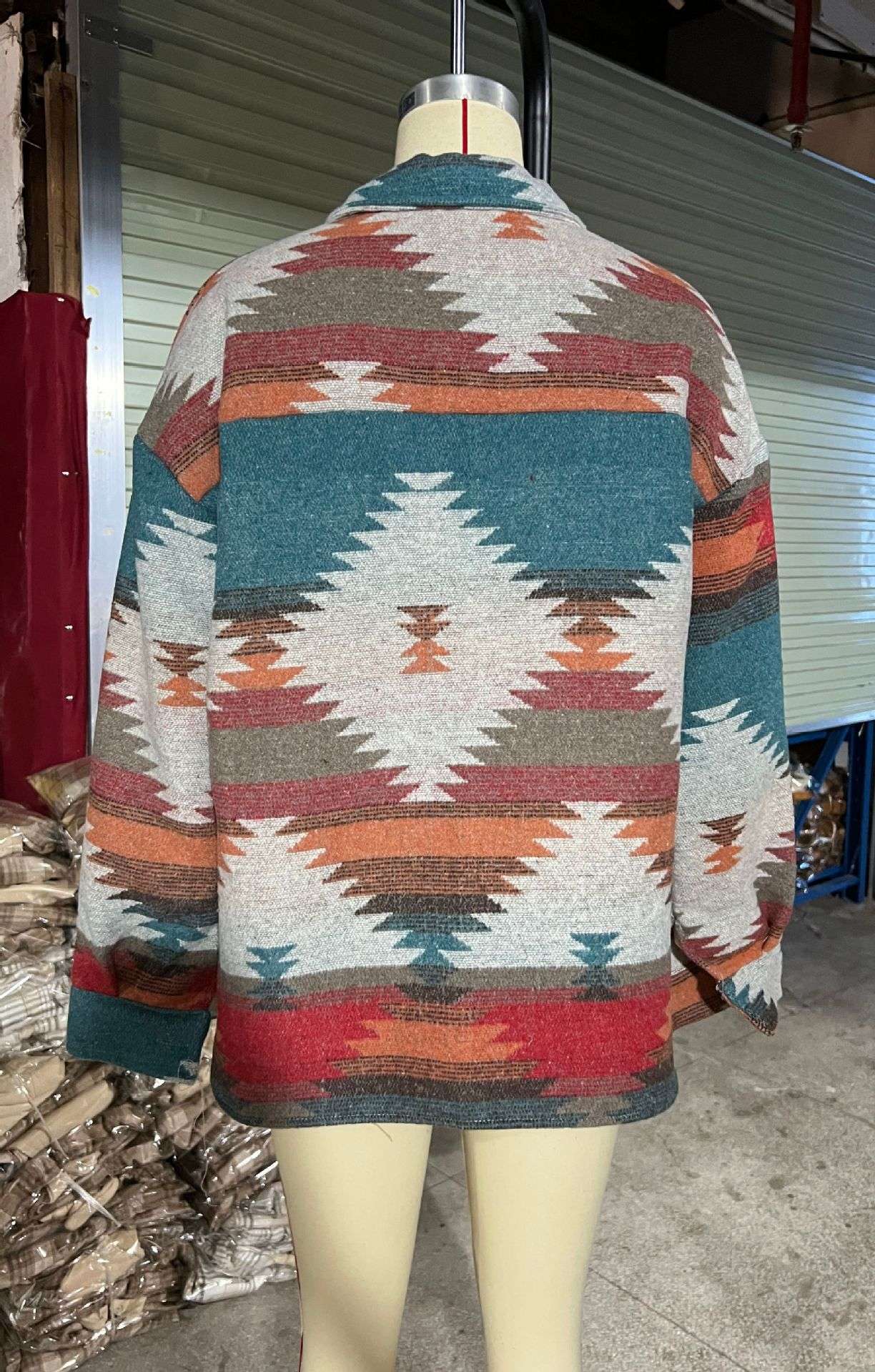 Fashion Vintage Print Long Sleeve Loose Jacket image 6