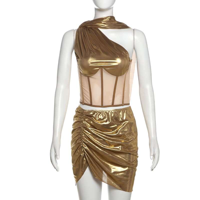 Gold Celestial Charm Corset Two Piece image 2
