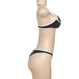 Strappy Contrast Bikini Set image 5