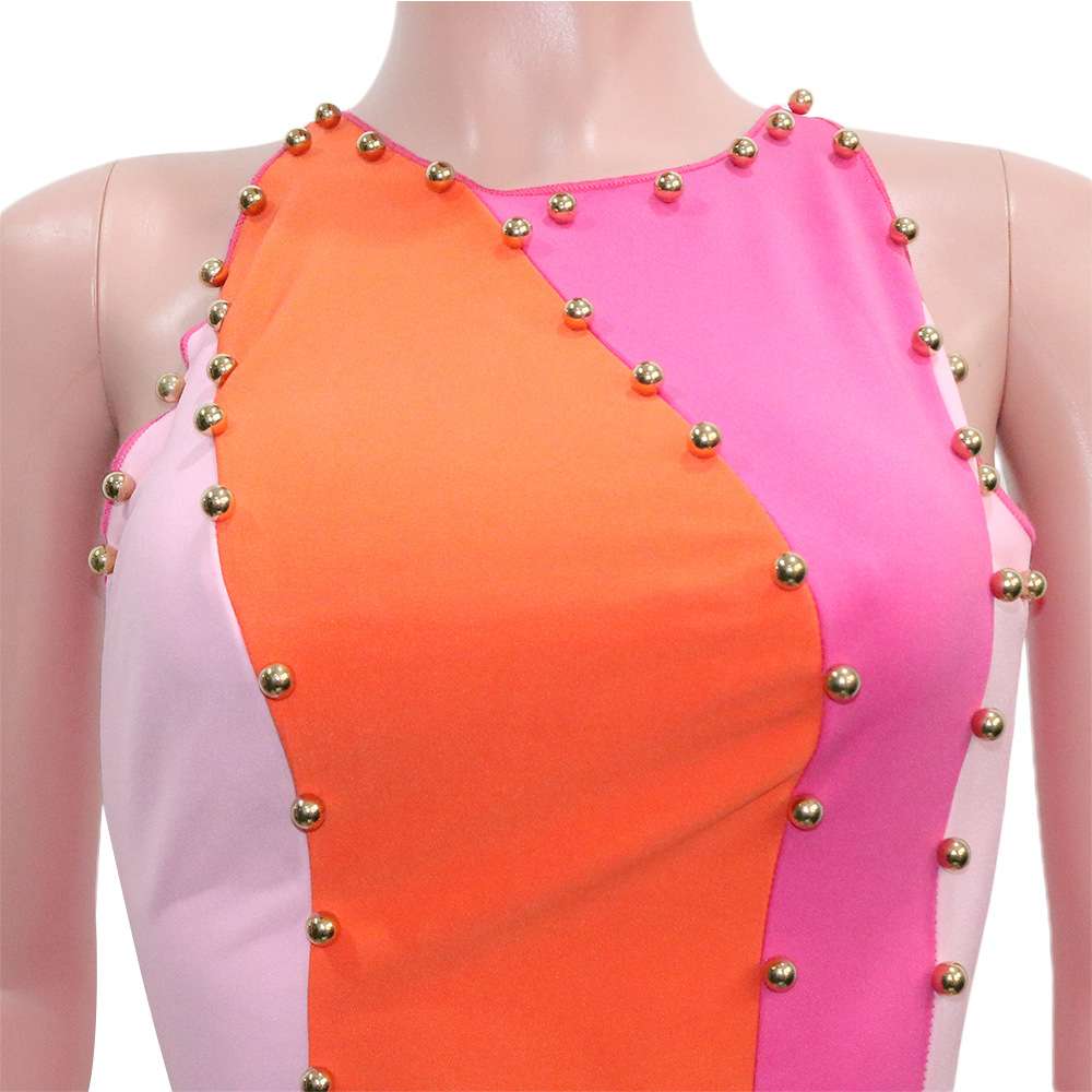Color Block Sleeveless Bodycon Dress image 4