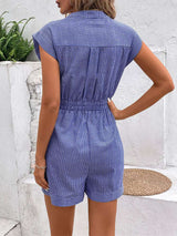 Pinstripe Sleeveless Playful Jumpsuit image 2