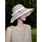 Wide-Brim Sun Hat with  Band