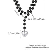 Gothic Black Beaded Layered Necklace image 2