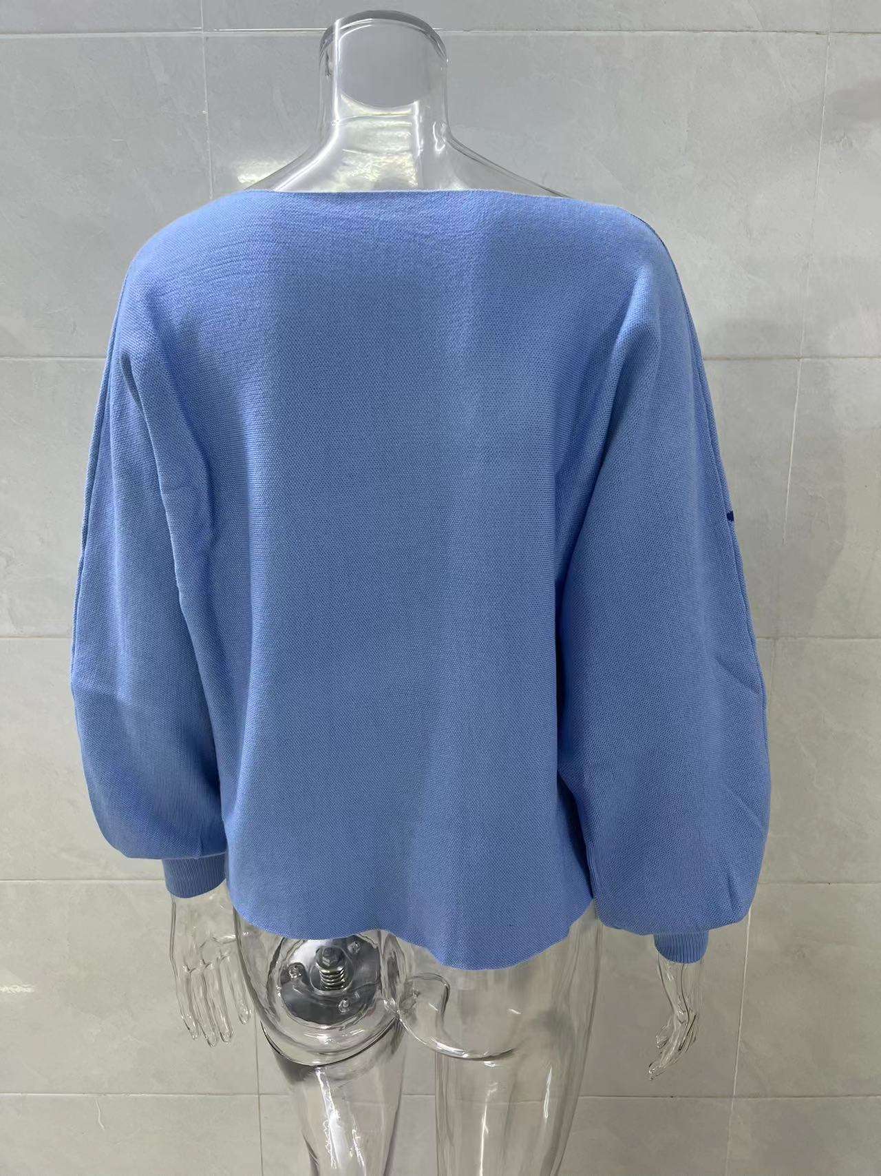 Loose Lantern Sleeve Pullover Sweater image 8