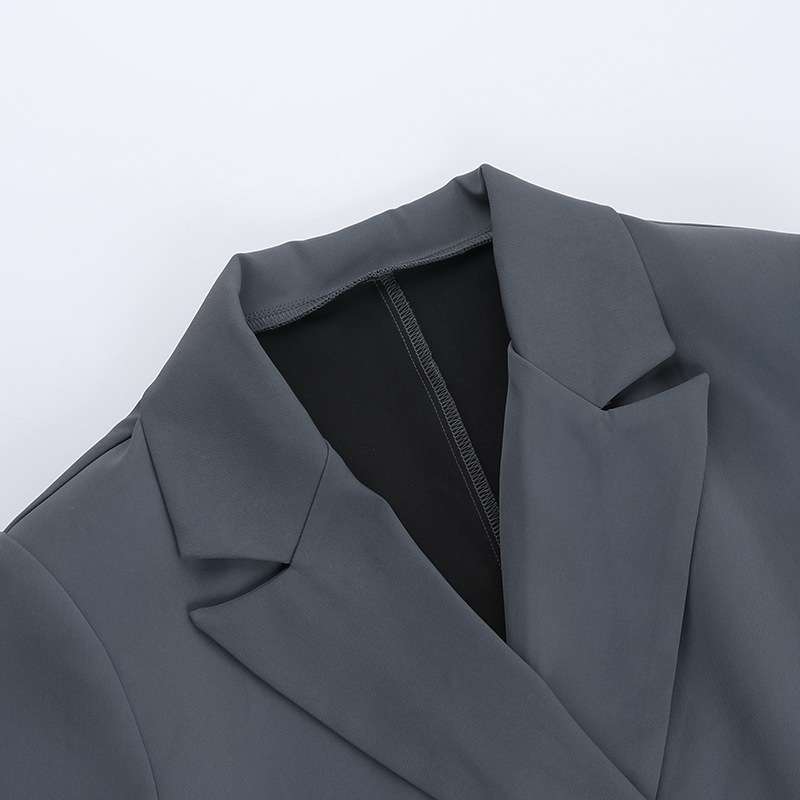 Latest Fashion Flower Detail Belt Blazer image 4