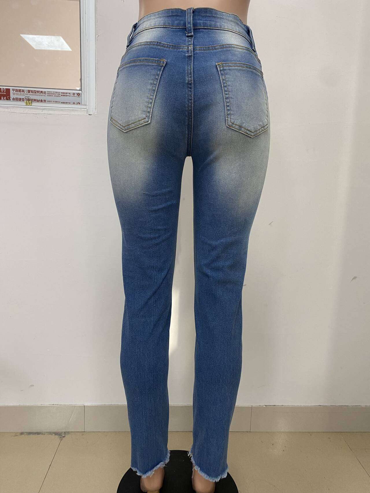 Asymmetrical Zip Bootcut Jeans image 3