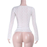 Elegant White Lace Long-Sleeve Top image 5