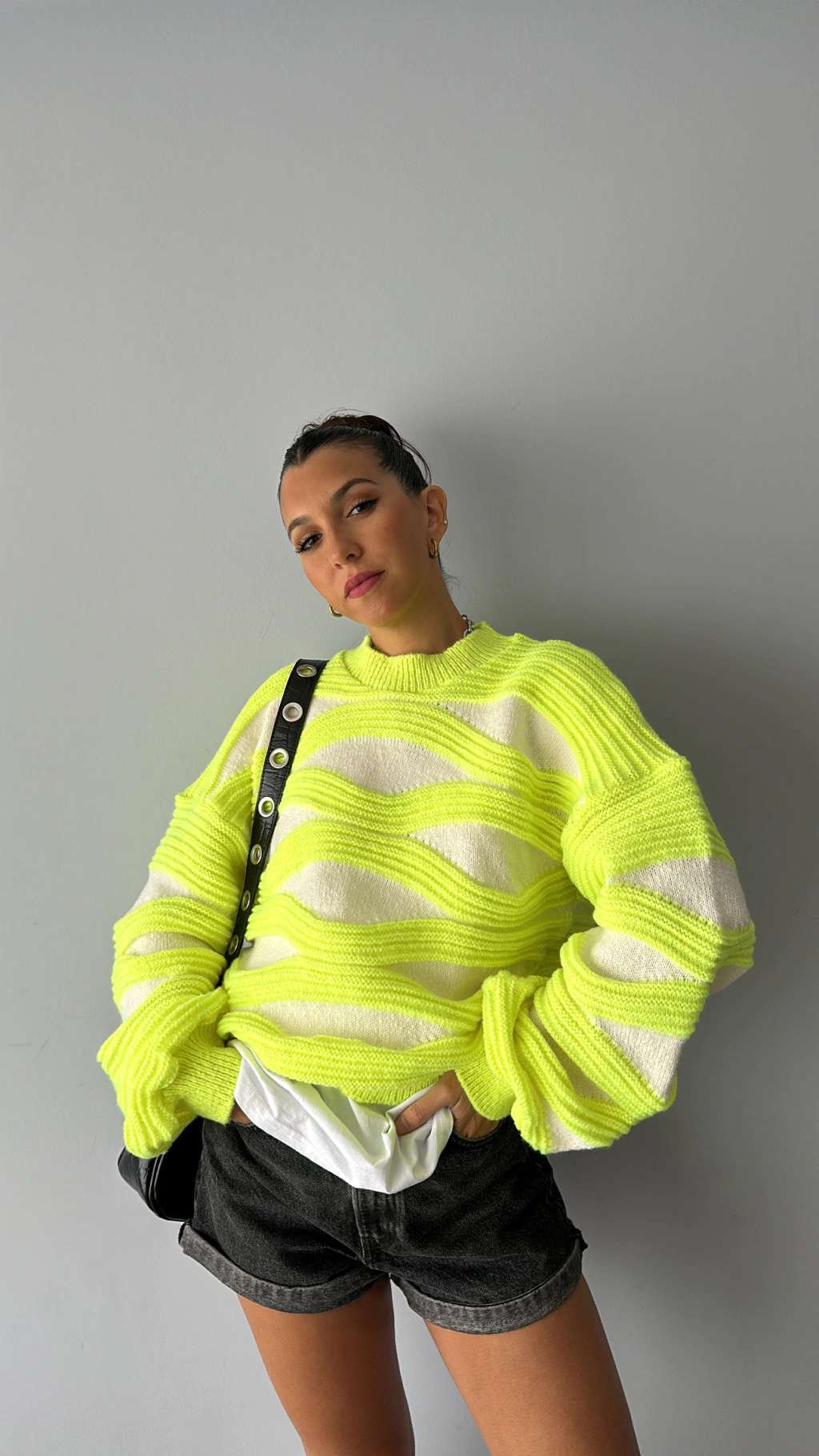 Wave Striped Knitted Sweater image 5