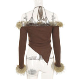 Off the Shoulder Fluff Tops image 1