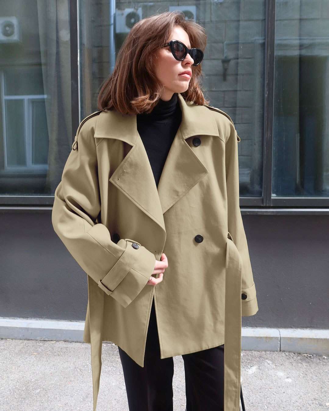 Classic Trench Coat - L, Beige image