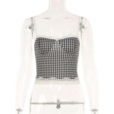 Gingham Print Lace Cami Top Bootcut Pants image 2