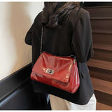 Flap Shoulder Bag with Chain Strap image 6