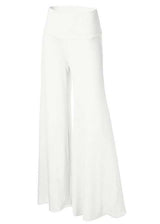 Stylish Wide Leg Palazzo Lounge Pants - S, White image