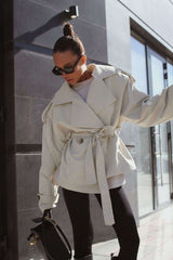 Oversized Trench Coat with Belt image 4