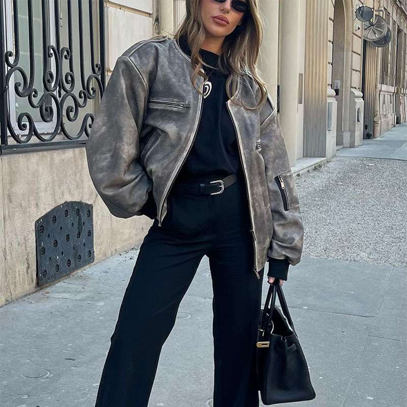 Casual Long Sleeve Bomber Jacket image 0