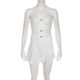 Glamourous White Cutout Mini Dress image 2