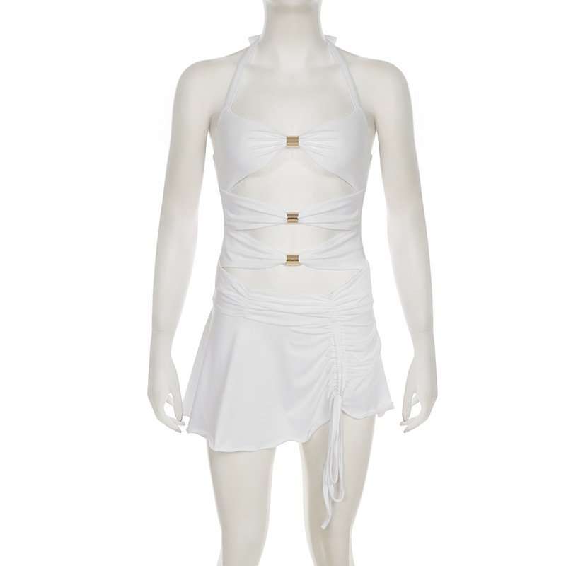 Glamourous White Cutout Mini Dress image 2