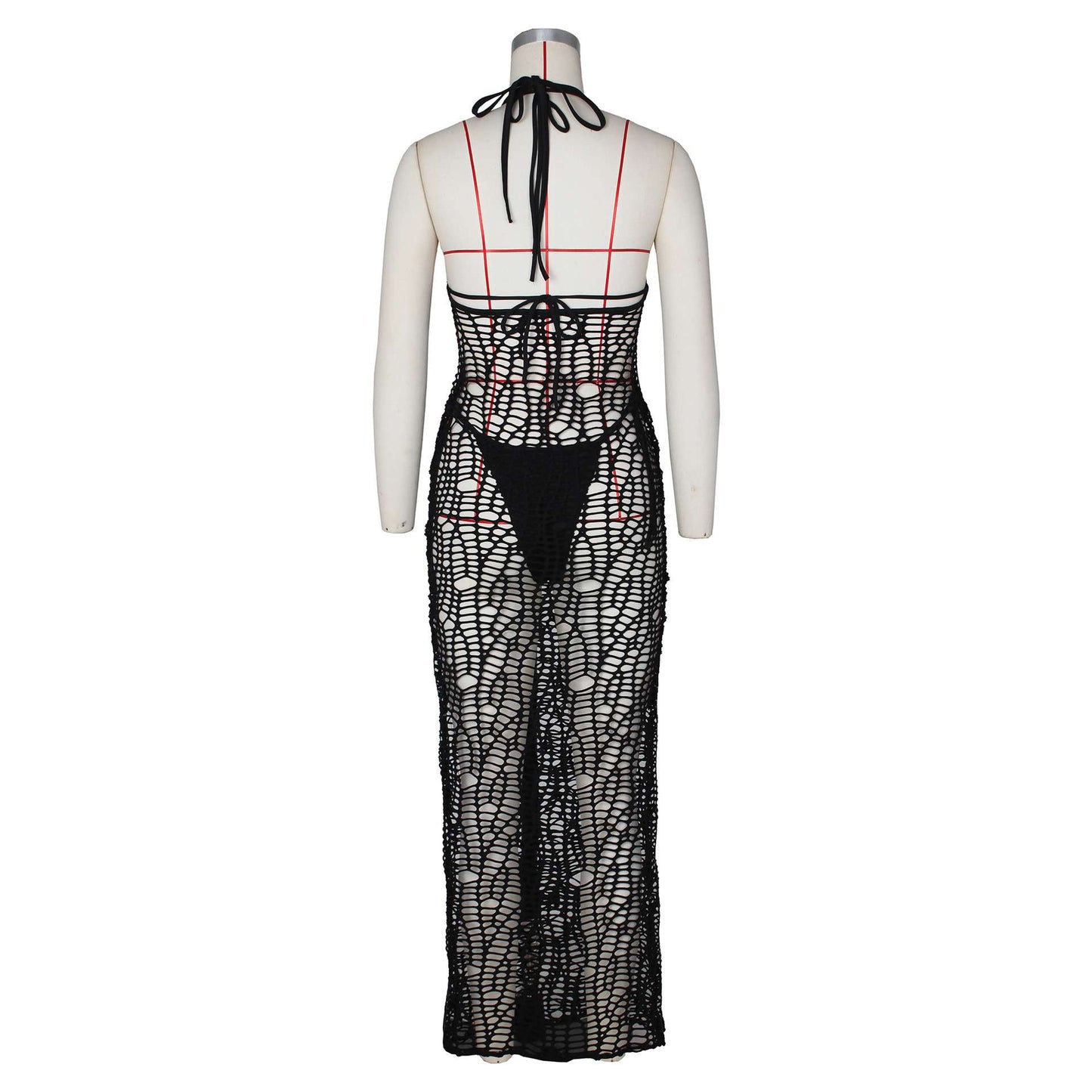 Sunset Wave Crochet Maxi Dress image 8