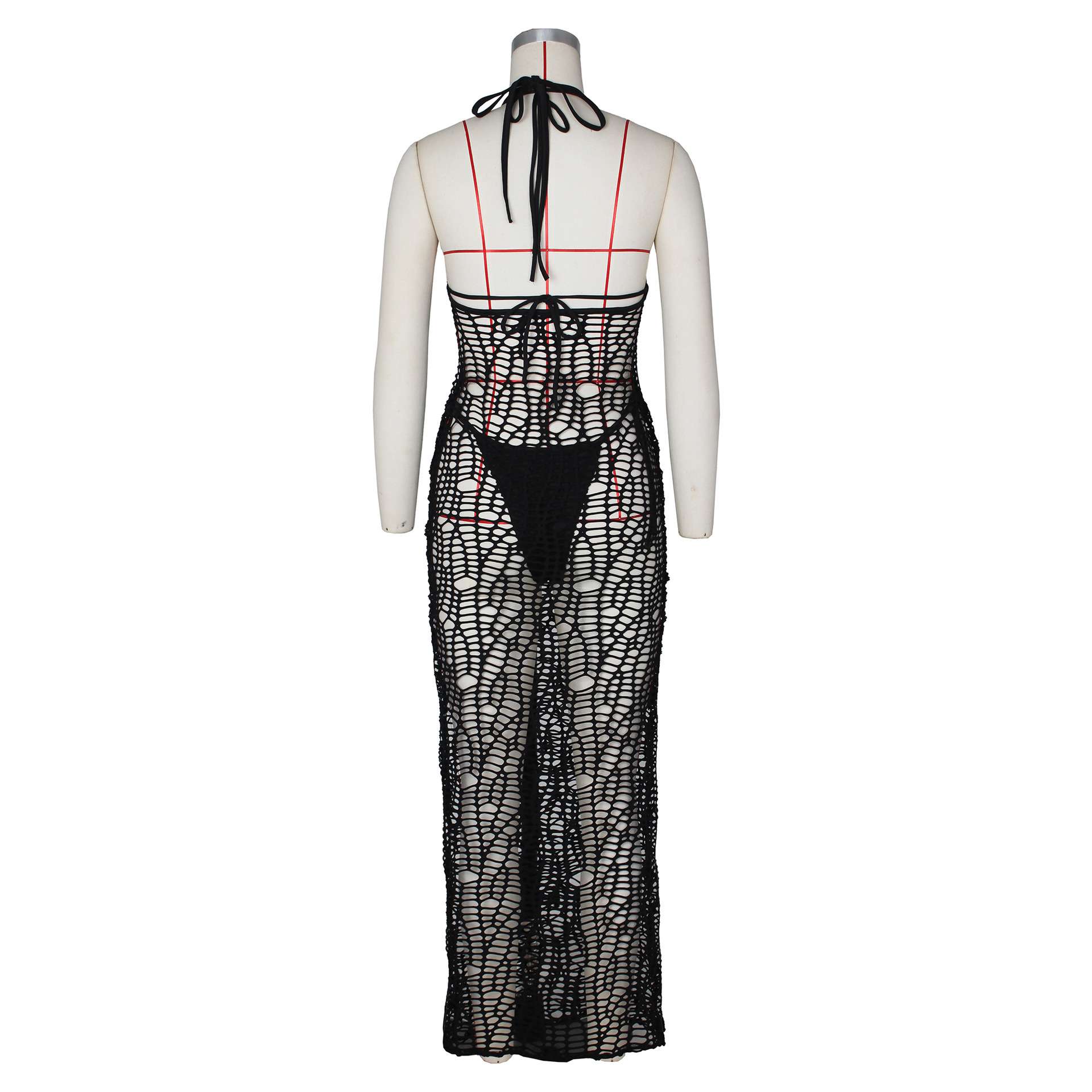 Sunset Wave Crochet Maxi Dress image 8