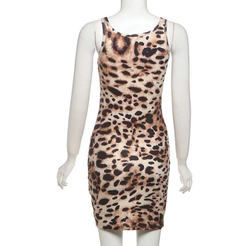 Leopard Print Bodycon Mini Dress image 3