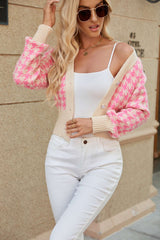 Houndstooth Knit Cardigan image 3
