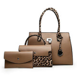 Purse with Wallet 3 Pieces Set - Free Size, Camel Beige image