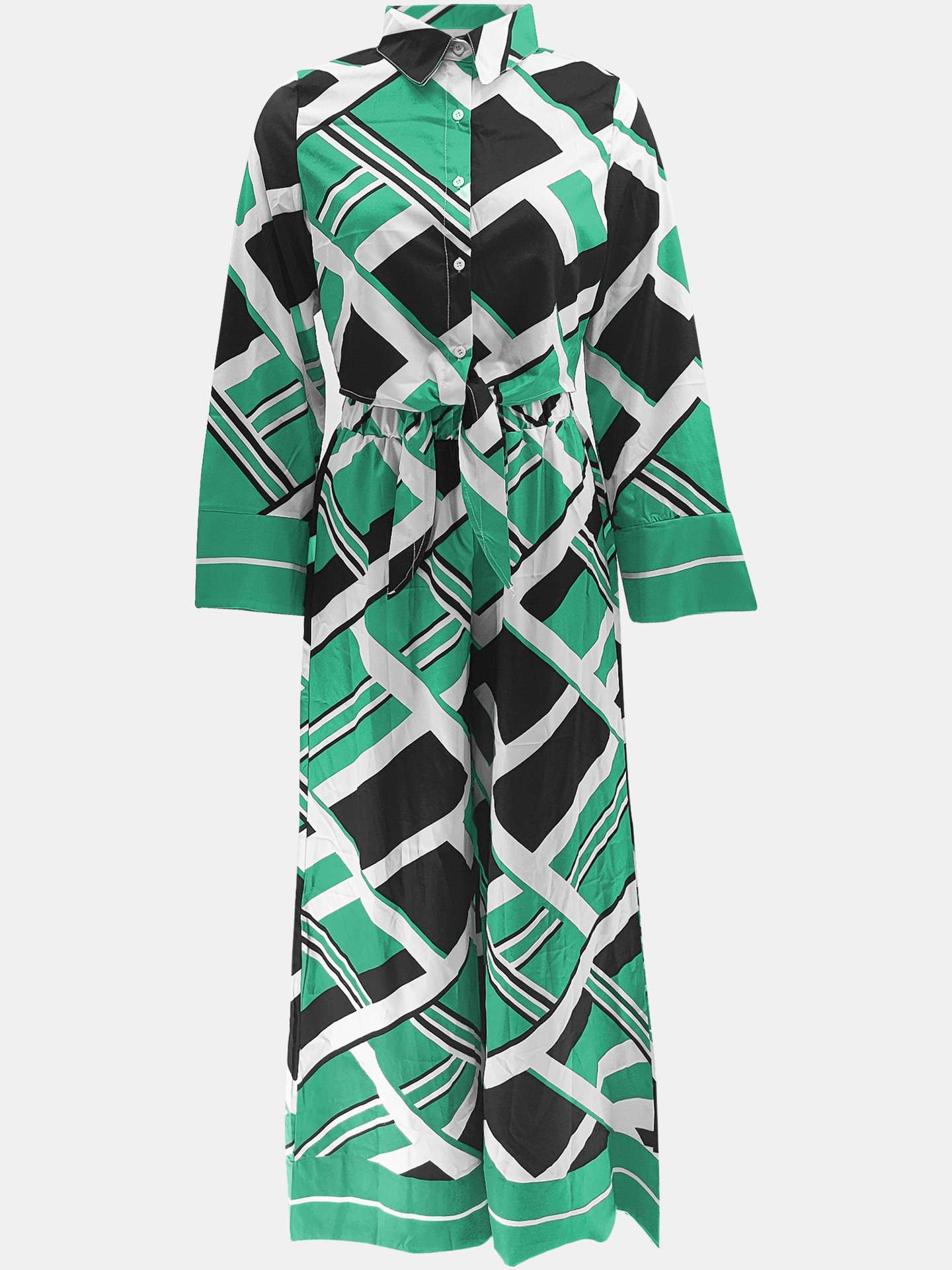 Geometric Luxe Wrap Jumpsuit image 4