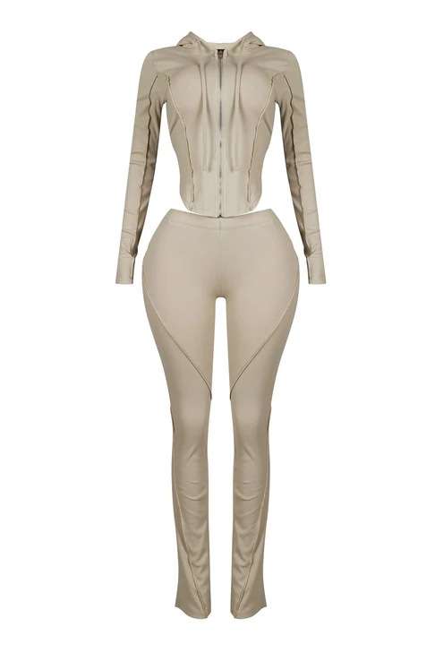 Activewear Set with Zip-Up Hoodie & Leggings image 4