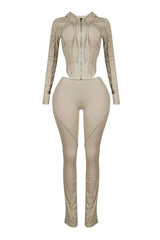 Activewear Set with Zip-Up Hoodie & Leggings image 4