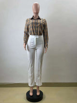 High Waist Slimming Tapered Pants image 3