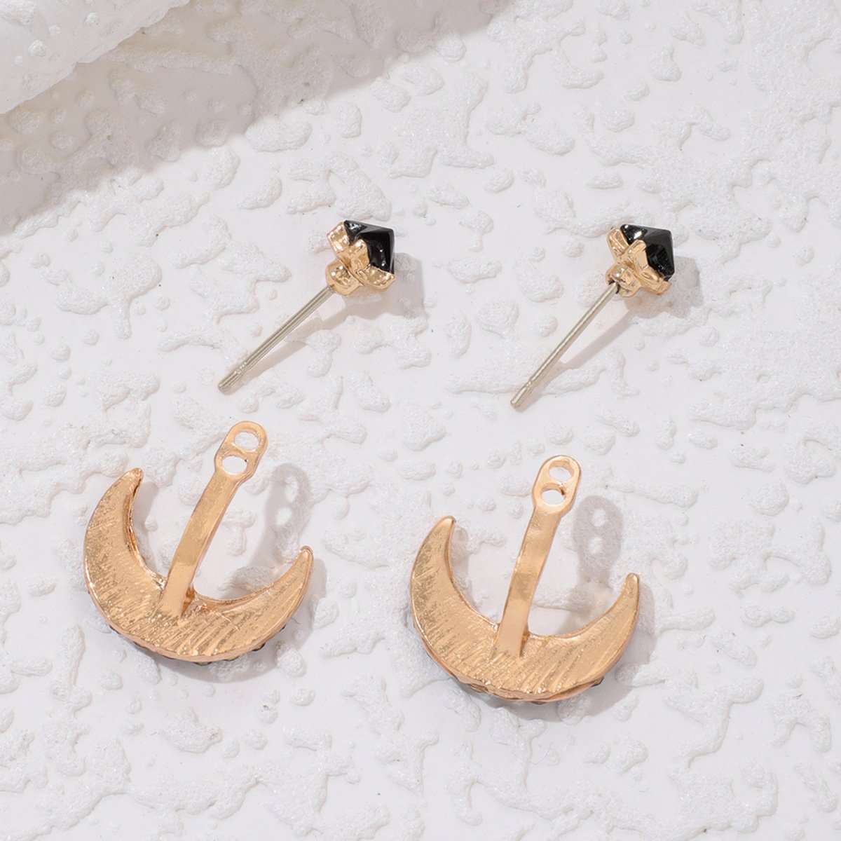 Crescent Moon & Star Earrings image 2