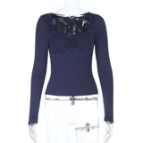 Long-Sleeve Ruched Detail Top image 5