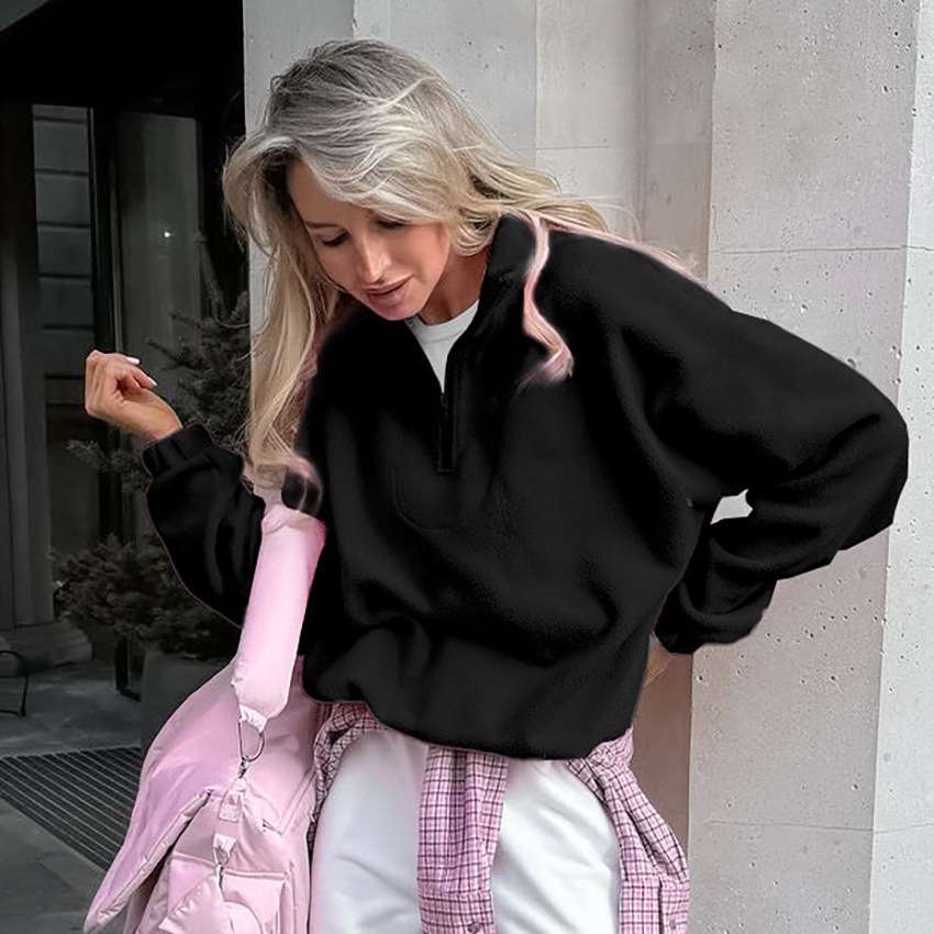 Casual Quarter-Zip Fleece Pullover image 1