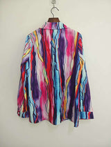 Vibrant Abstract Pattern Button-Up Shirt image 2