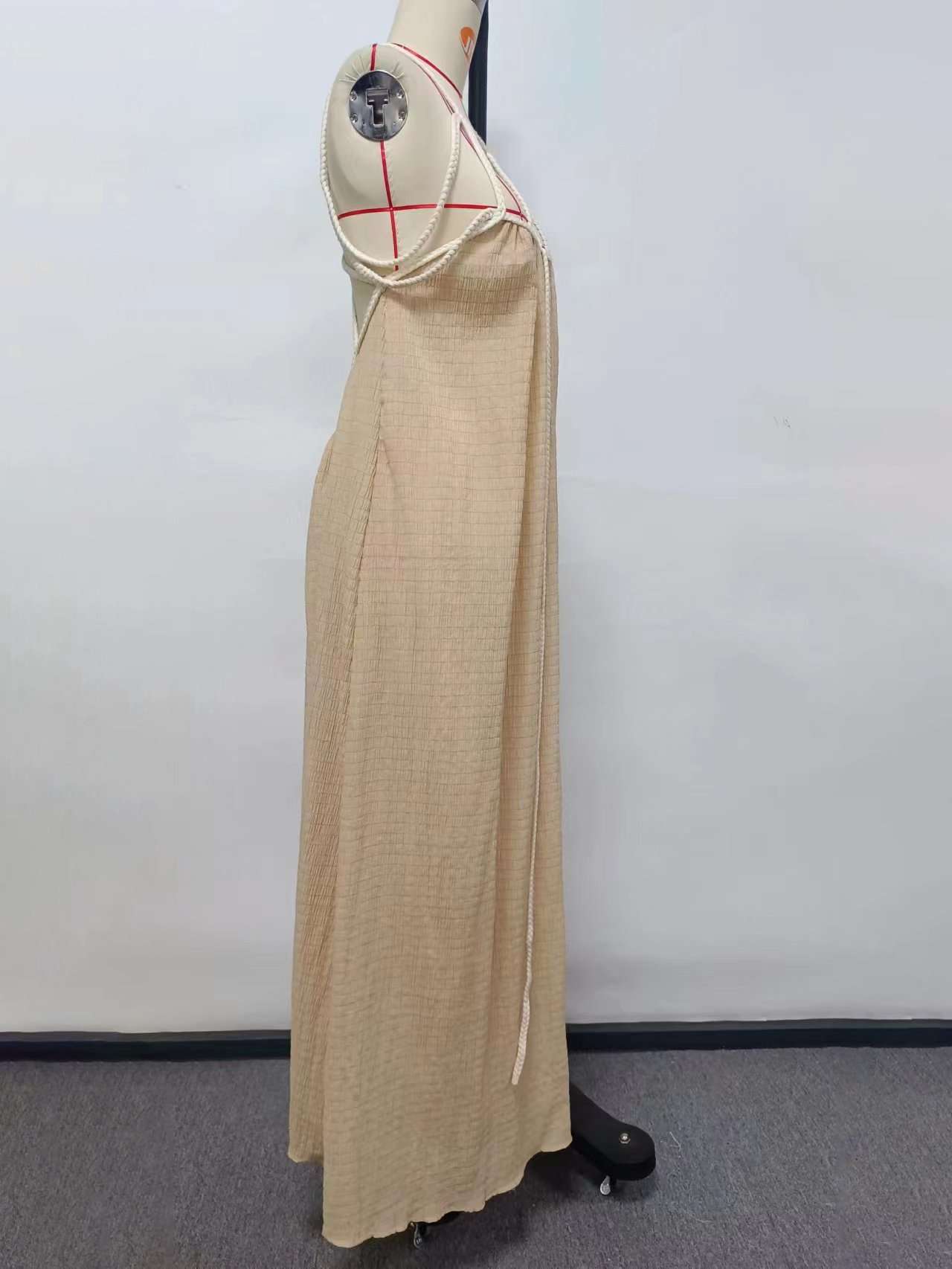 Elegant Rope-Strap Pleated Maxi Dress image 5