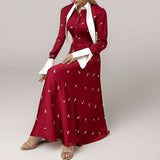 Print High Waist Maxi Dress image 3