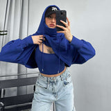 Dynamic Duo Layered Hoodie Set - M, Blue image