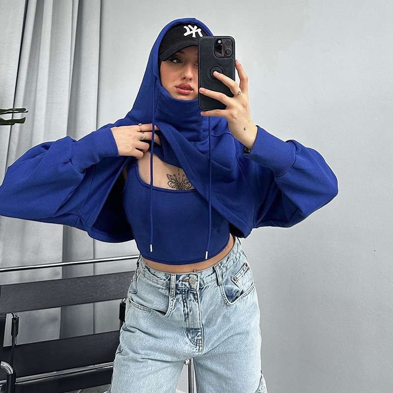 Dynamic Duo Layered Hoodie Set - M, Blue image