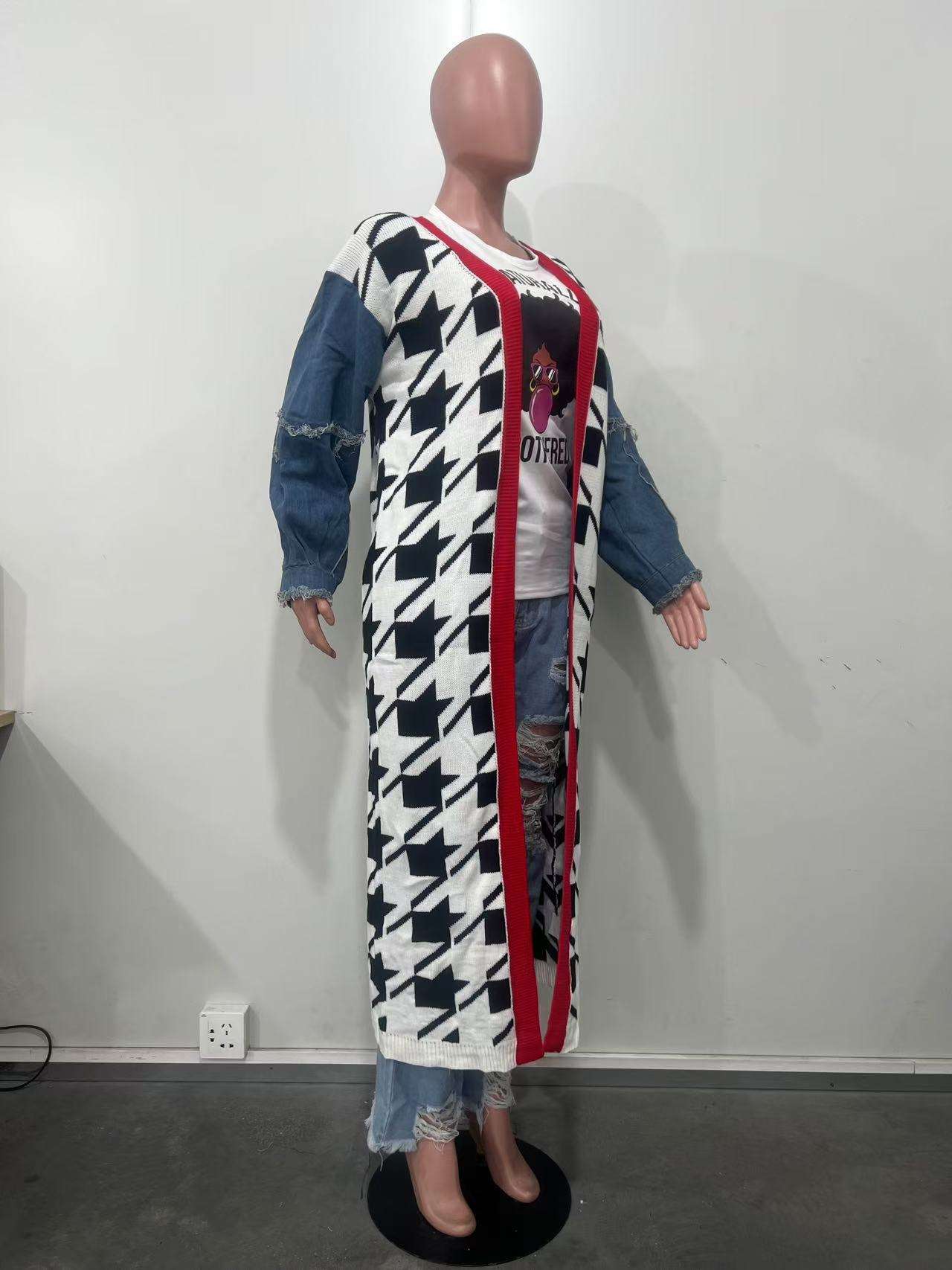 Stylish Color-Block Long Jacket image 3