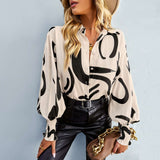 Long-Sleeved Versatile Shirt - S, Multi Beige image