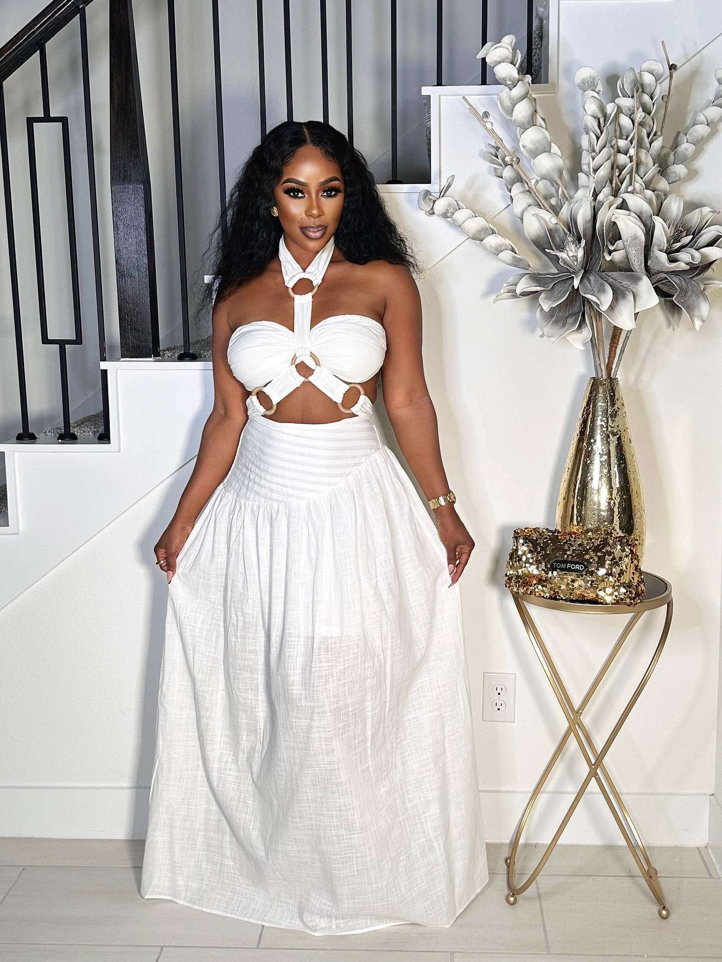 Elegant Cut-Out Maxi Dress image 5