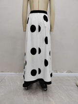 Polka Dot Wide-Leg Maxi Skirt image 5