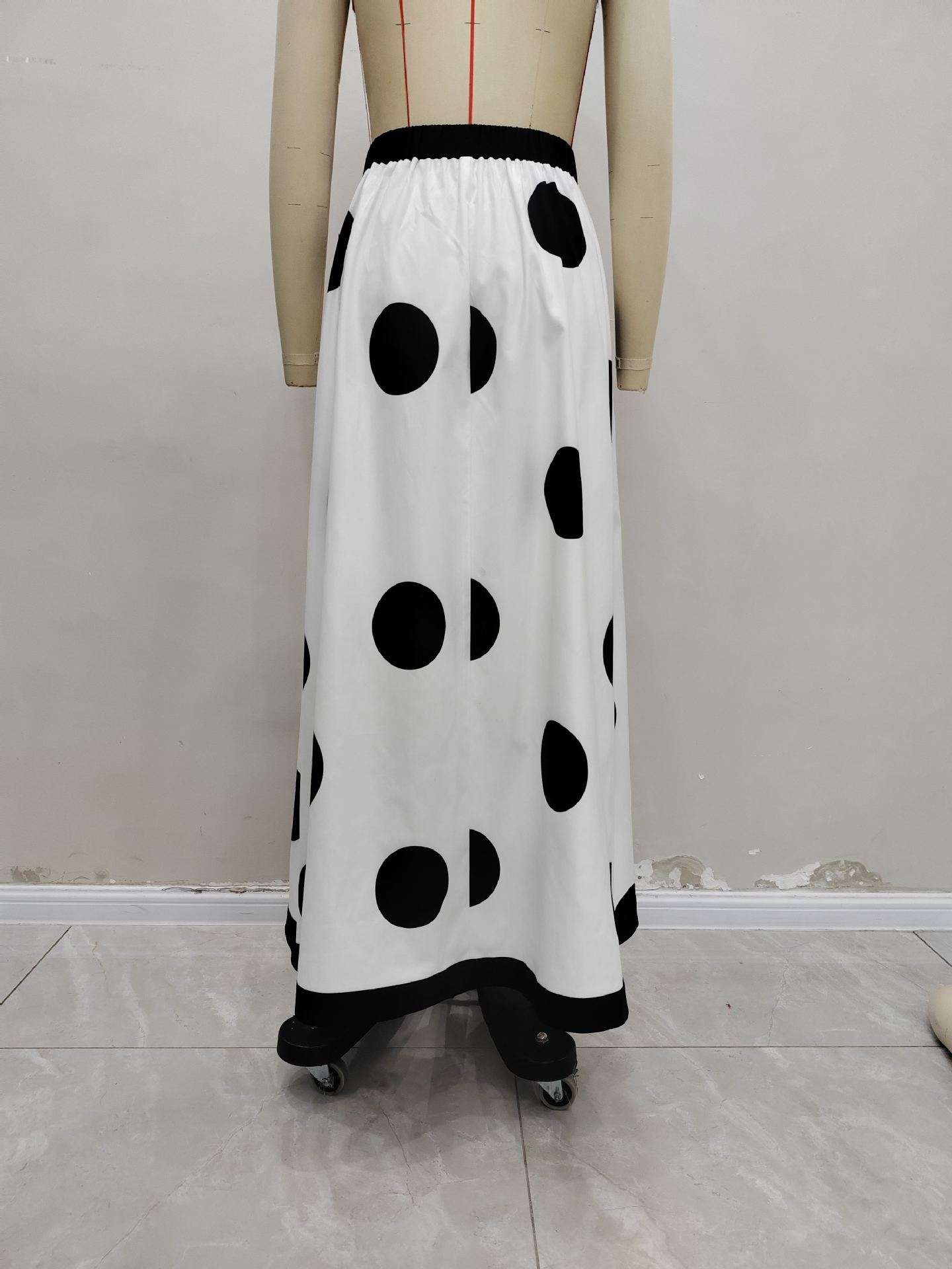Polka Dot Wide-Leg Maxi Skirt image 5