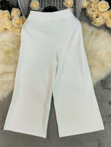 Elegant White Wide-Leg Trousers image 2