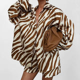 Oversized Animal Print Shirt & Shorts Set image 3