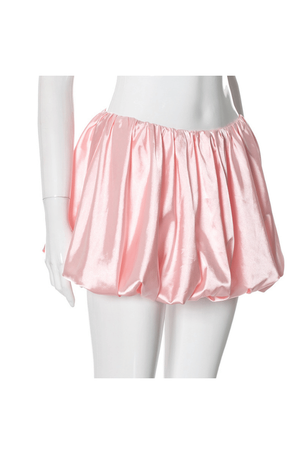 Satin Puff Mini Skirt image 8