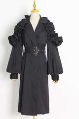 Trench Coat with Puff Sleeves image 2