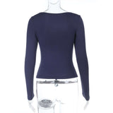 Long-Sleeve Ruched Detail Top image 3