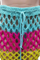 Sexy Multicolor CrochetKnit Bikini Three Piece Swimwear image 5