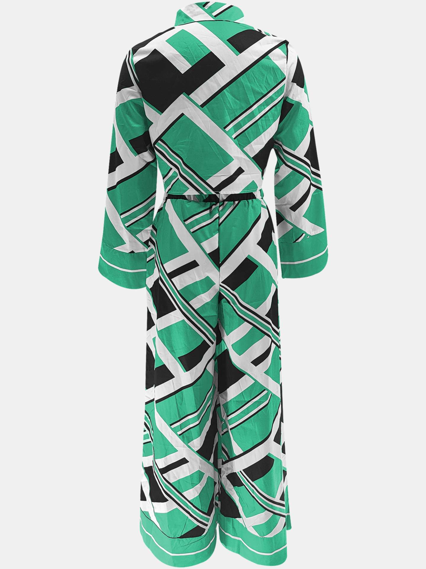 Geometric Luxe Wrap Jumpsuit image 6